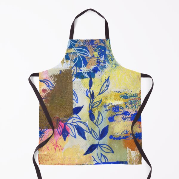 Item preview, blue and white leaves in abstract N.o 2 designed and sold by kosarandrea.