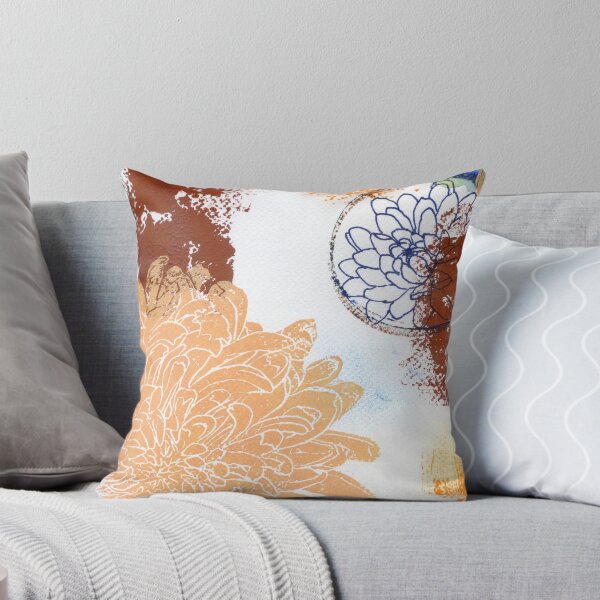 Item preview, peach dahlias in abstract N.o 1 designed and sold by kosarandrea.