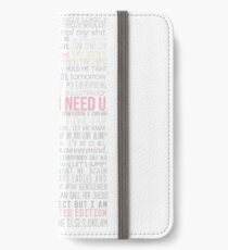 BTS Lyrics iPhone Flip-Case/Hülle/Klebefolie