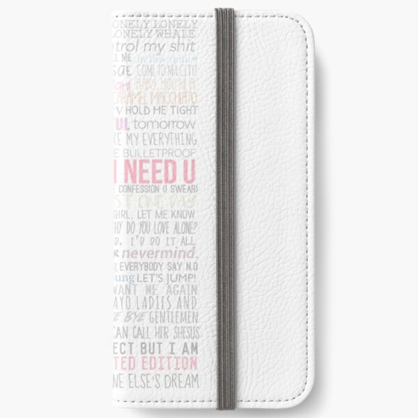 BTS Lyrics iPhone Wallet