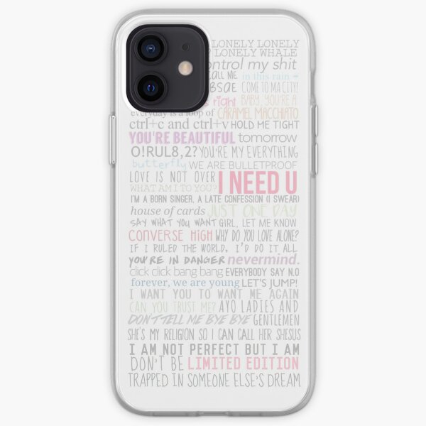 Paroles de chanson BTS Coque souple iPhone