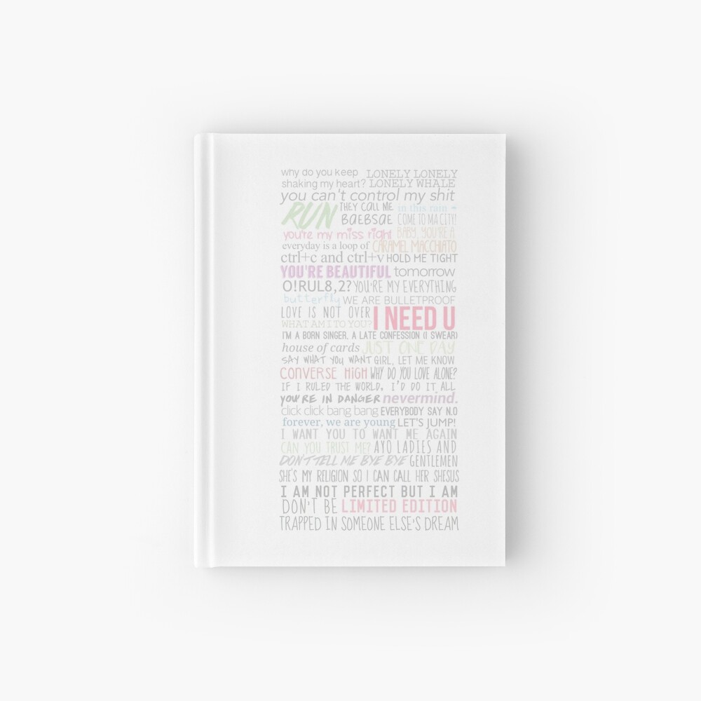 Bts Lyrics Spiral Notebook By Btsupdatesteam Redbubble