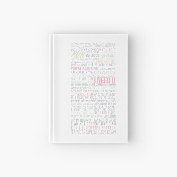 Bts Lyrics Hardcover Journals Redbubble