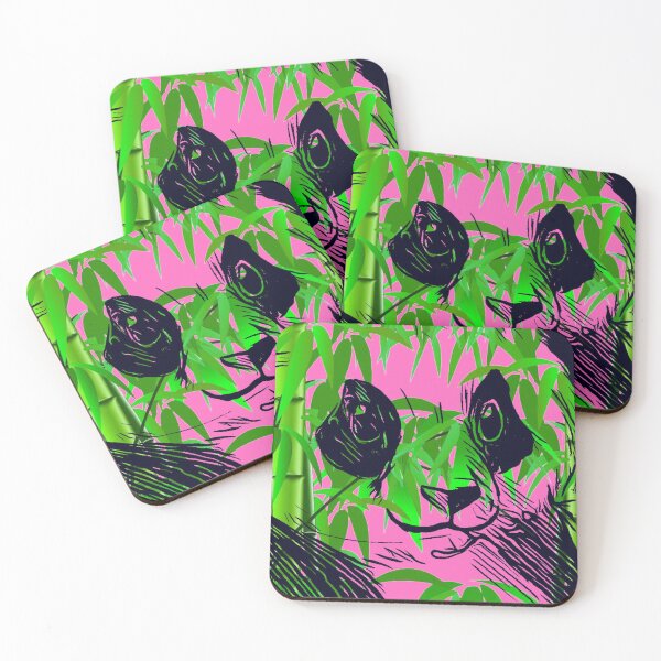 Item preview, Pink Chinese panda bamboo designed and sold by AJSkinnerPrints.