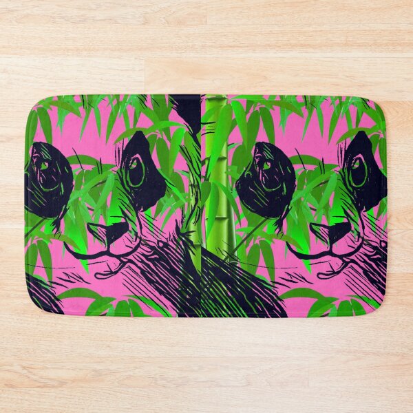 Item preview, Pink Chinese panda bamboo designed and sold by AJSkinnerPrints.