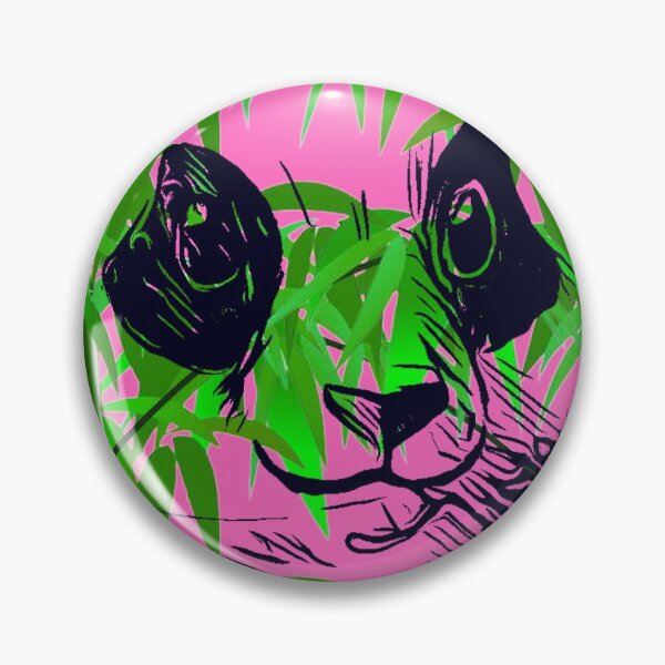 Item preview, Pink Chinese panda bamboo designed and sold by AJSkinnerPrints.