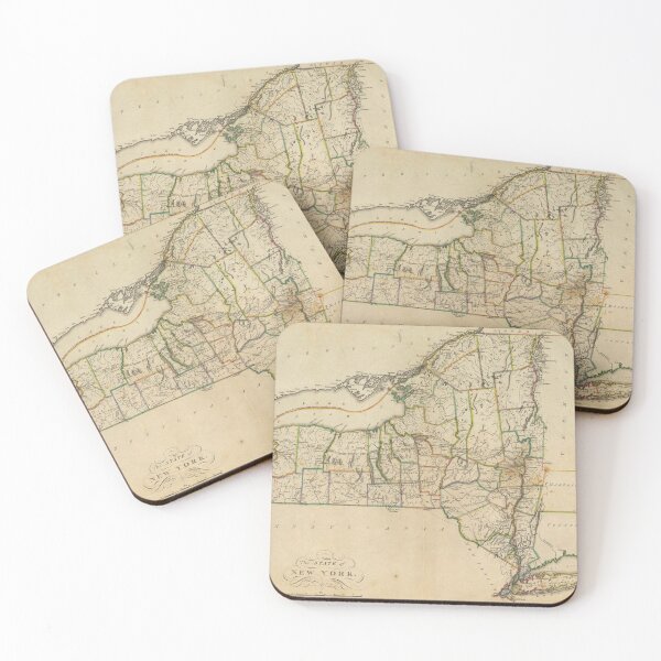 Item preview, Vintage New York State Map 1814 designed and sold by cutesy.