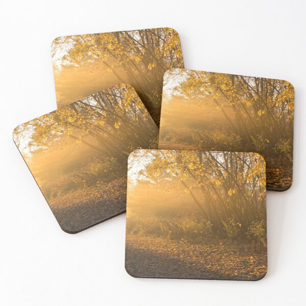 Item preview, Golden Mists of Autumn - Dainty Maples on the Side of Rural Road  designed and sold by Georgia Mizuleva.