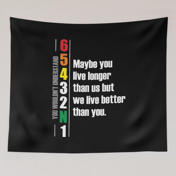 Item preview, 1N23456 Maybe you live longer than us but we live better than you. Motorcycle Designe designed and sold by Decalium.