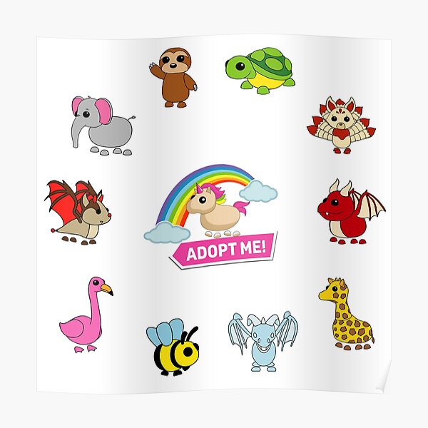 Adopt Me Roblox Pets Posters | Redbubble