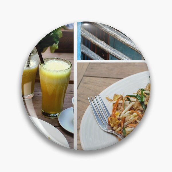 Item preview, Thai meal with Pad Thai dish and glasses with fruit juice. designed and sold by Rrrainbow.