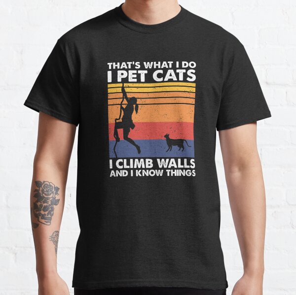 Aperçu de l'œuvre Les chats de compagnie grimpent aux murs Bouldering Escalade Woman créée et vendue par TheReallyNiceStuff.