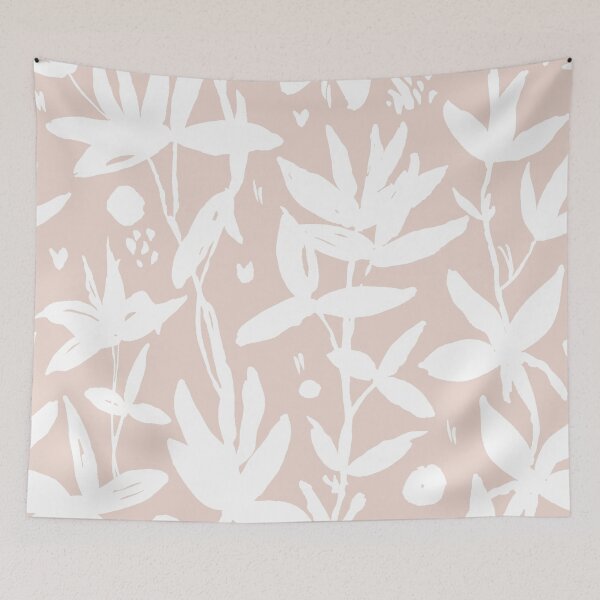 Item preview, Floral print in pale pink. Seamless pattern with watercolor twigs and leaves. designed and sold by Valeriya Yanchkovskaya.