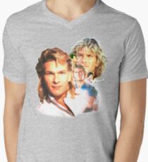 Patrick Swayze Mural Men's V-Neck T-Shirt