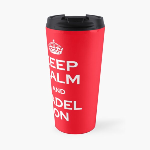 Keep Calm and Padel On - Funny Padel Tennis Meme Travel Mug