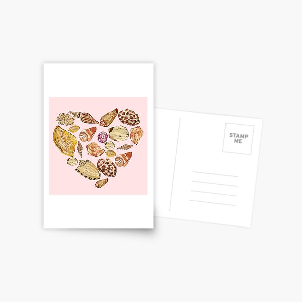 Love Shells Pattern Postcard