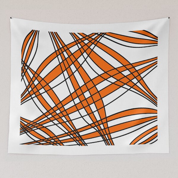 Item preview, Abstract pattern - orange, black and white. designed and sold by K.S ART.