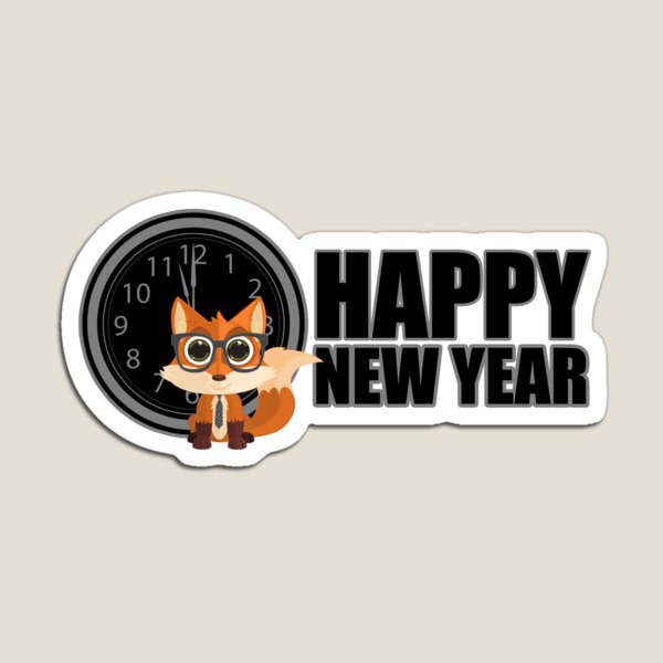 Item preview, Happy New Year - Fox Nerd designed and sold by Adamzworld.