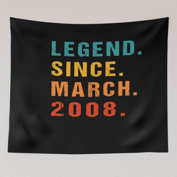Item preview, March 13th Birthday Men’s Gift Shirt, Legend since March 2008 Gift T-shirt, 13th Bday in march Tee, Born in March 2008 T-shirt designed and sold by midodesign20.