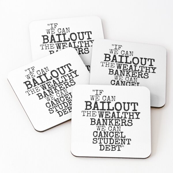 Item preview, AOC Socialist Cancel student debt bailout bankers eat the rich quote designed and sold by RockFireMerch.