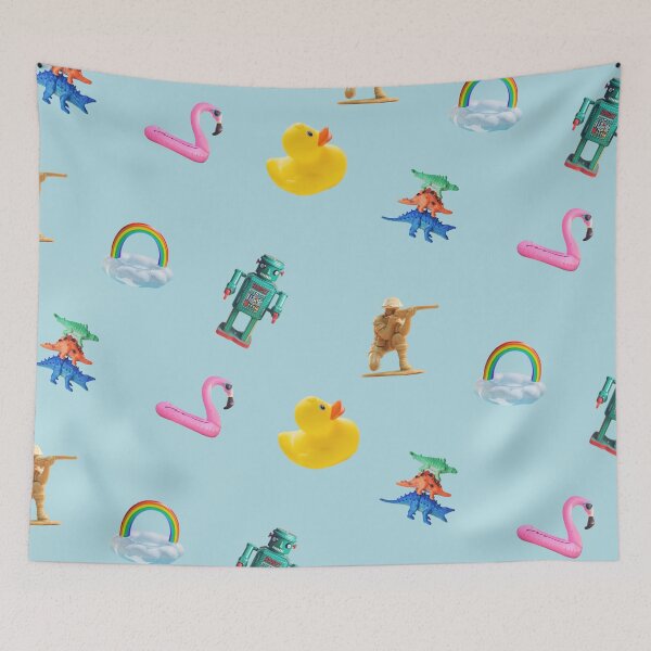 Item preview, Toys pattern in blue designed and sold by ESCAPZ.