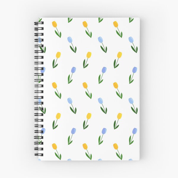 Item preview, Cute Yellow and Blue Tulip Flower Pattern designed and sold by ButterandCheese.