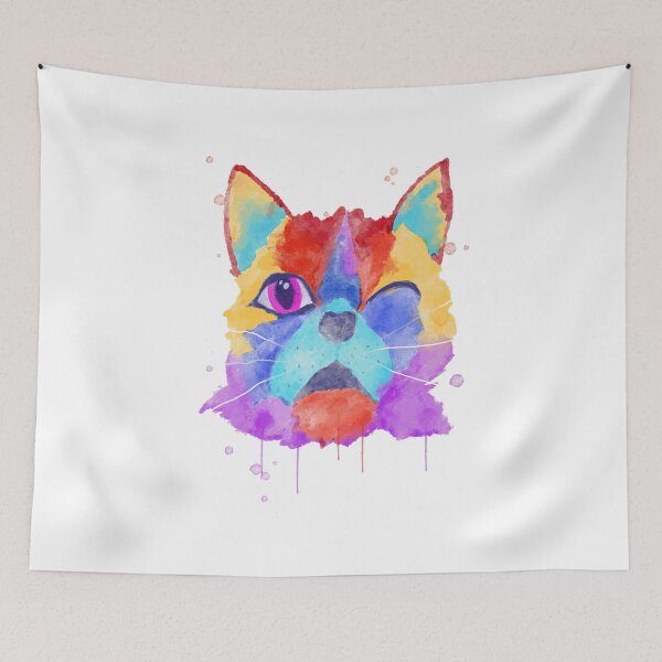 Item preview, Colourful Cat  designed and sold by RedCatPrints.