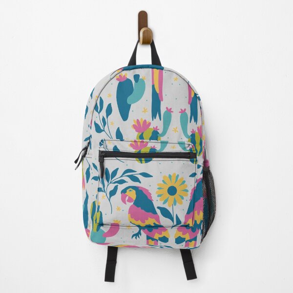 Item preview, colorful parrot, cactus and flower pattern designed and sold by The Red Shop.