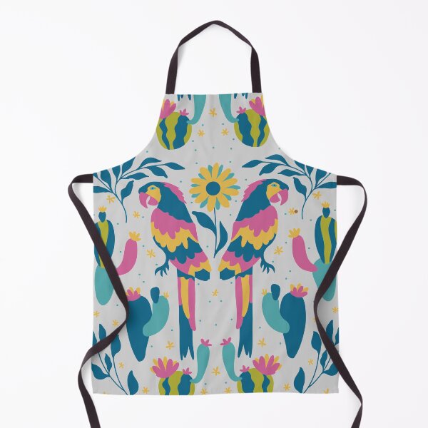 Item preview, colorful parrot, cactus and flower pattern designed and sold by The Red Shop.