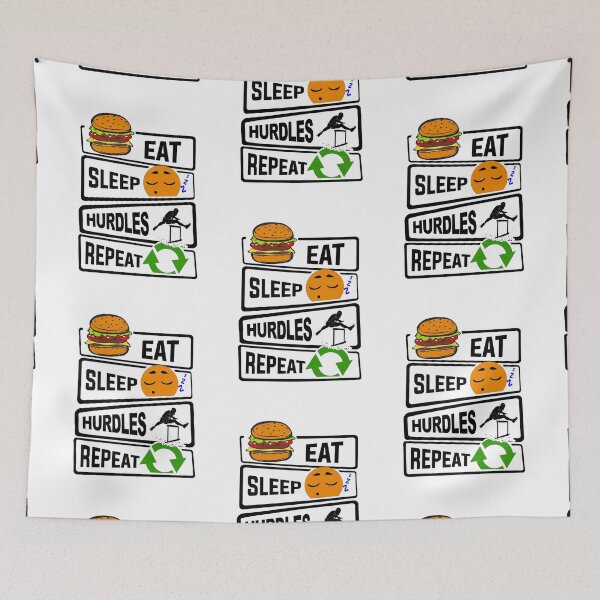 Item preview, Eat Sleep Hurdles Repeat illustration for Hurdles Lovers  designed and sold by KO-Design.