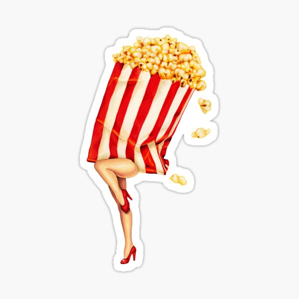 Vista previa del artículo con la obra «Vamos todos al lobby - Popcorn Girl», diseñado y vendido por Kelly  Gilleran.
