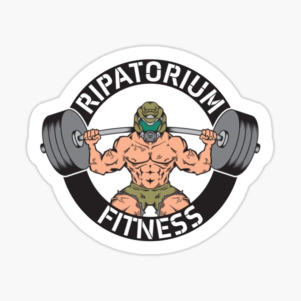 RIPATORIUM FITNESS (DOOM Slayer Gym) Sticker
