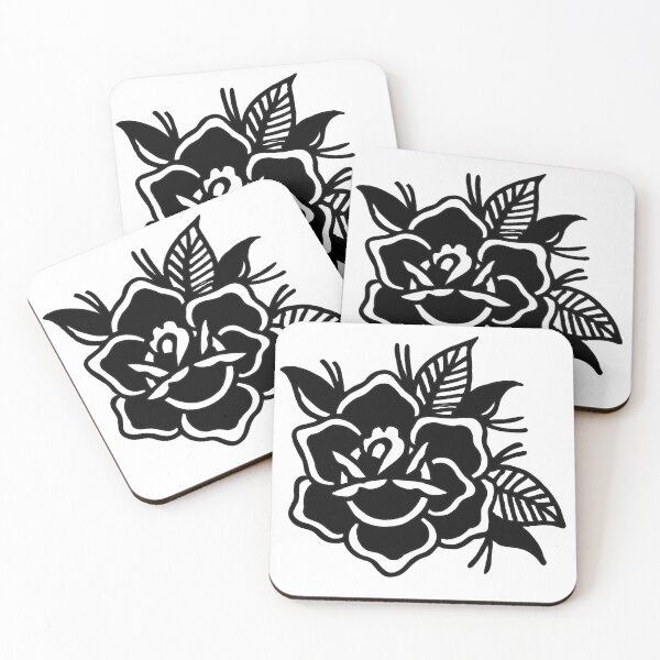 Item preview, Black and white flower tattoo drawing image designed and sold by adesignworld.
