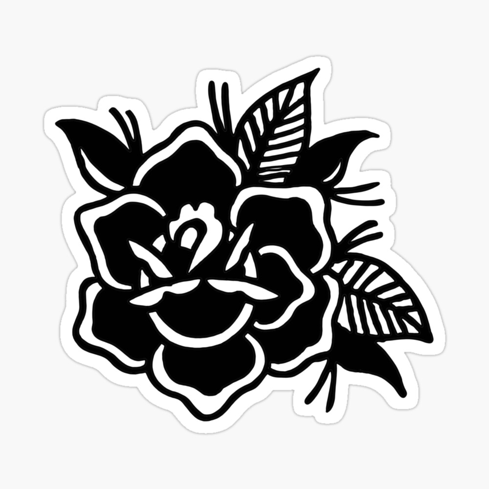 Tattoo flowers hand drawing sketch black and white 6006147 Vector Art at  Vecteezy