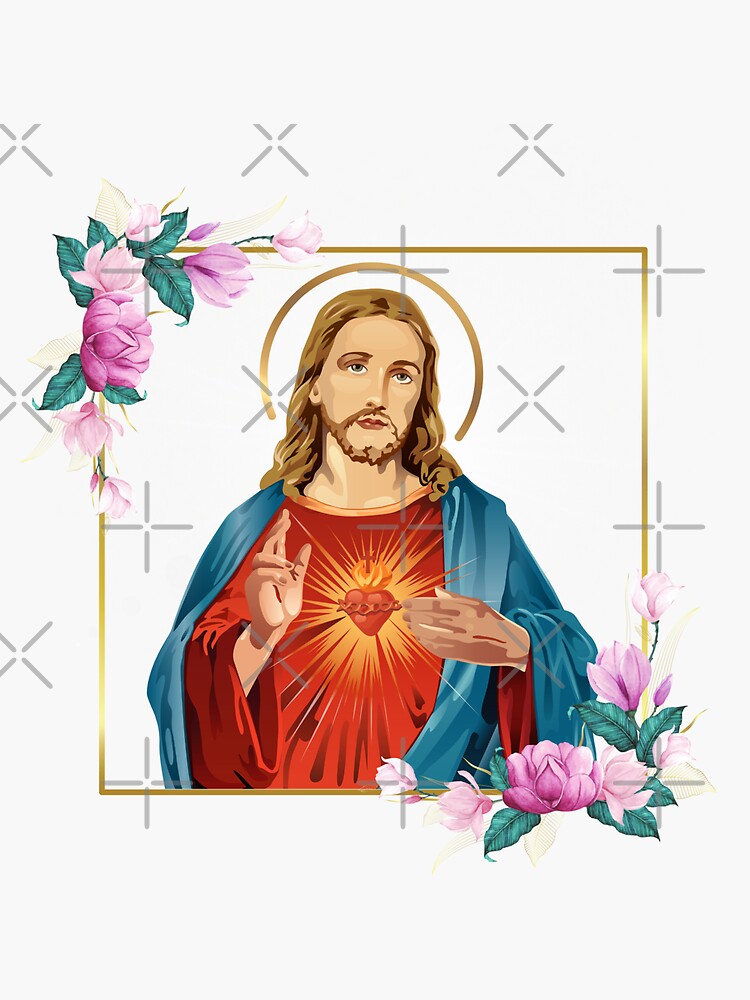 Sacred Heart of Jesus Christ Catholic Sticker 