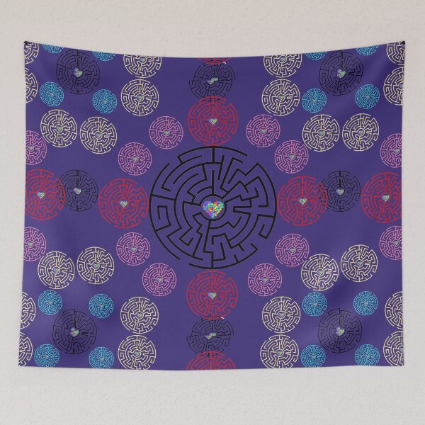 Item preview, Autism Puzzled Heart Maze Pattern #2 designed and sold by Hypnotees.