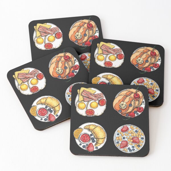 Item preview, Breakfast Food Set - Cereal, Croissant, Pancakes, Eggs and Bacon designed and sold by Alicia Chee.