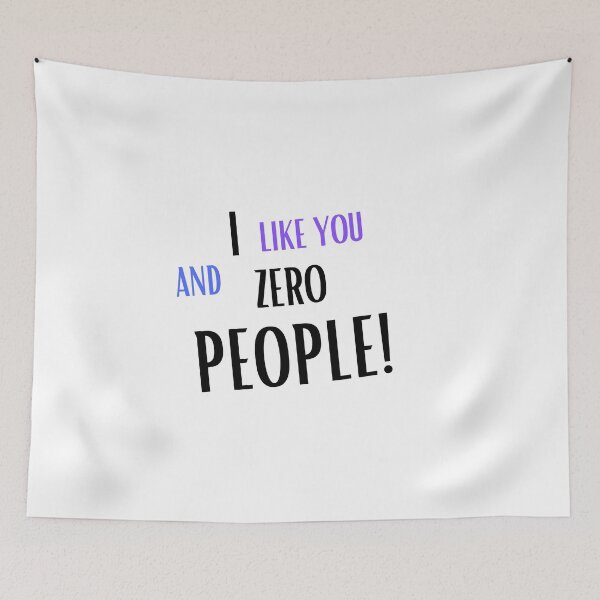 Item preview, I LIKE YOU AND ZERO PEOLE! fo lovers addict coffee and happy couples designed and sold by Wild Shirt Studio.