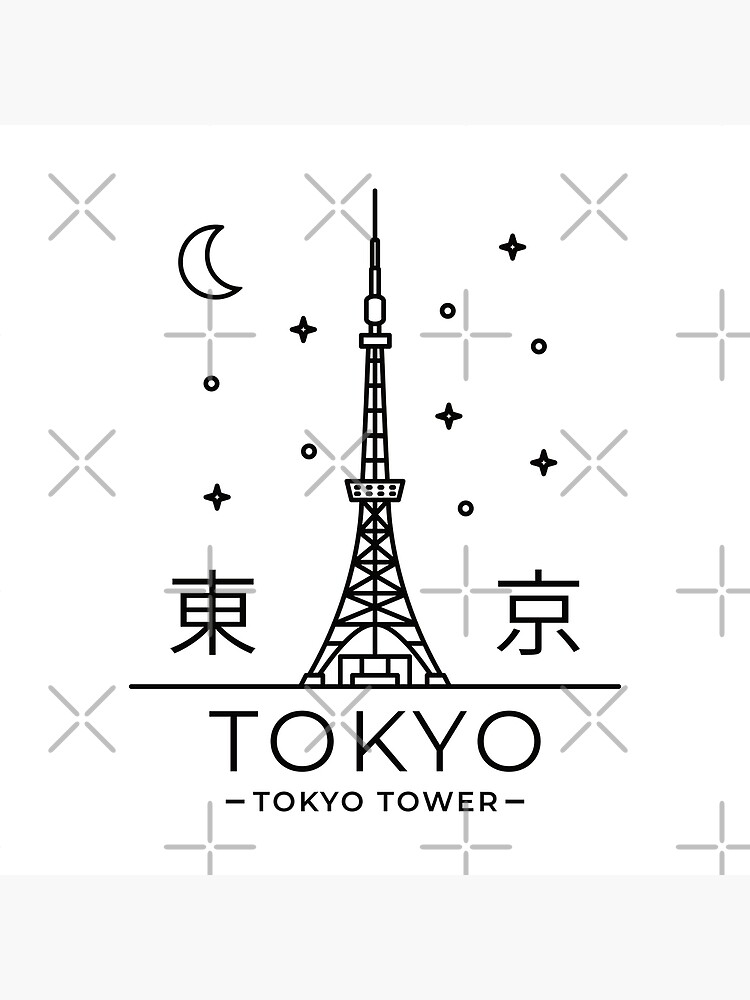 Tokyo Tower - Monoline | Art Print