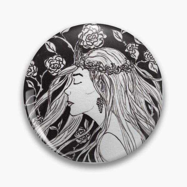 Item preview, White Rose of Shaerrawedd. Elf Queen with the Crown of Leaves and Berries designed and sold by paintingbetween.