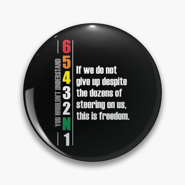 Aperçu de l'œuvre 1N23456 Si nous n'abandonnons pas malgré les dizaines de braquages sur nous, c'est la liberté. Conception de moto créée et vendue par Decalium.