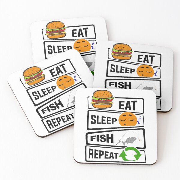 Item preview, Eat Sleep Fish Repeat illustration for Fishing Lovers  designed and sold by KO-Design.