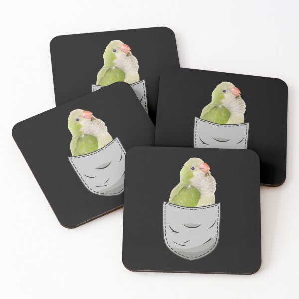 Item preview, Cute Pocket Green Quaker Parrot Bird designed and sold by kindxinn.