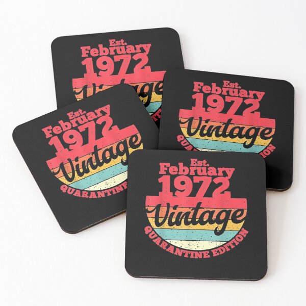 Item preview, Vintage Born February 1972 Quarantine Edition 49th Birthday  designed and sold by aguilaro.