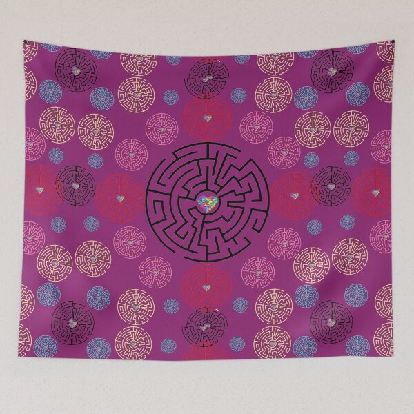 Item preview, Autism Puzzled Heart Maze Pattern #4 designed and sold by Hypnotees.