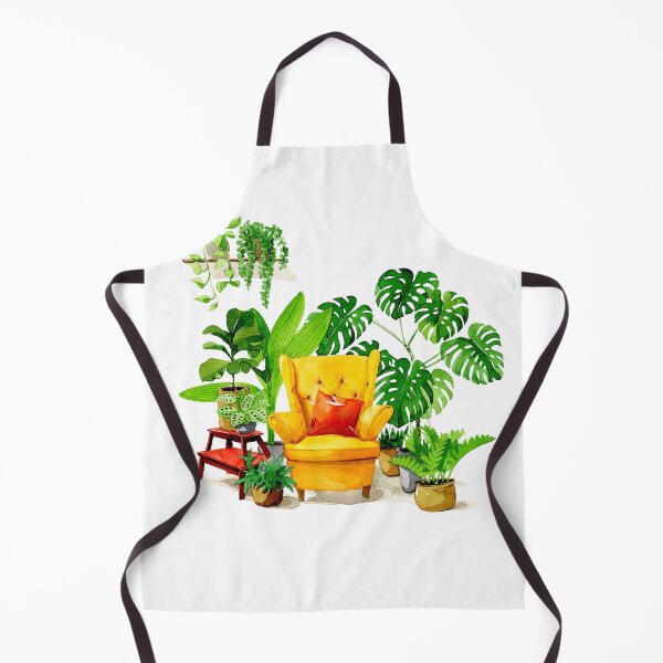 Item preview, Cozy yellow armchair surrounded by houseplants in pots. designed and sold by TatianaKa.