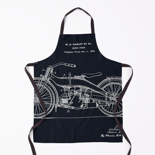 Item preview, Harley motorbike 1924, original patent drawing marbled black background designed and sold by QualitySolution.