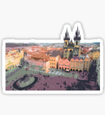 Prague Old Town Square Sticker