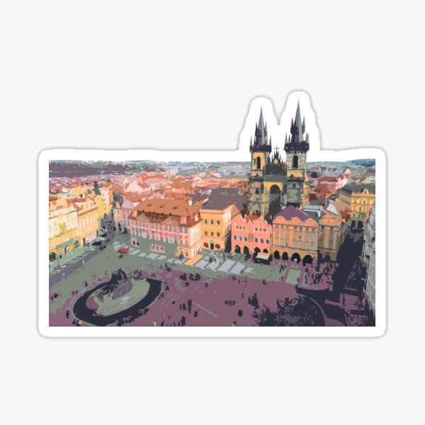 Prague Old Town Square Sticker