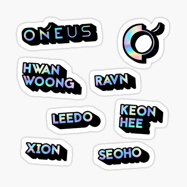Vista previa del artículo con la obra «ONEUS - Pegatinas de K-Pop», diseñado y vendido por artsycore.